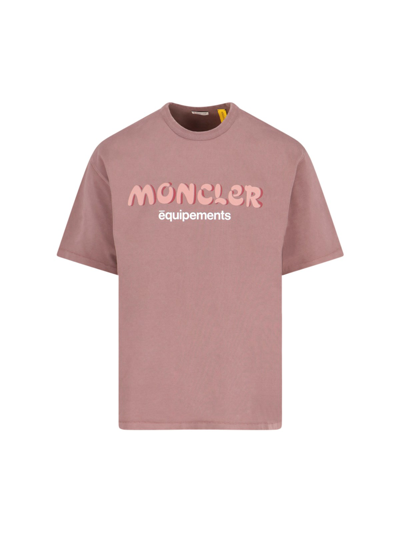 Moncler Genius Salehe Bembury Logo T-shirt Rose In Purple