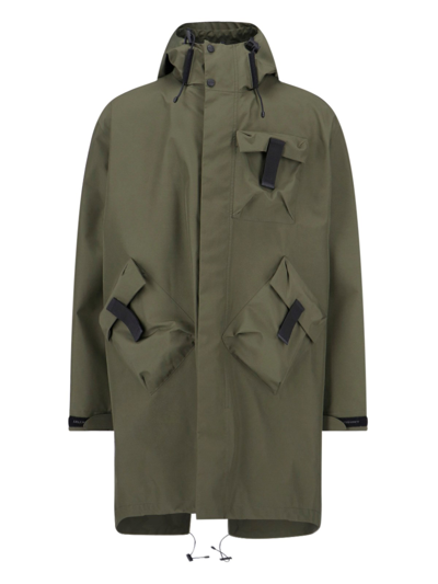 Moncler Genius Salehe Bembury Menger科技织物派克大衣 In Dark Green