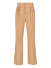 The Garment Pisa Wool Blend Straight Pants In Beige