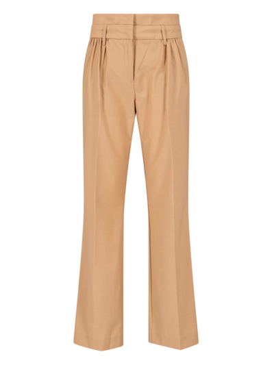 The Garment Pisa Wool Blend Straight Pants In Beige