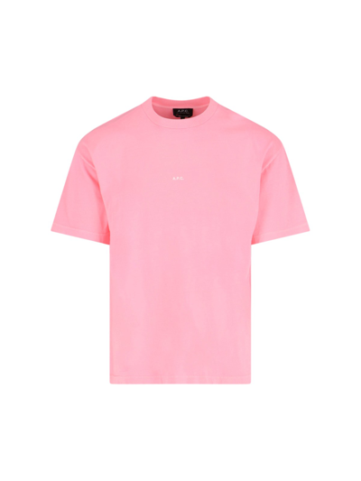 Apc Logo T-shirt In Pink