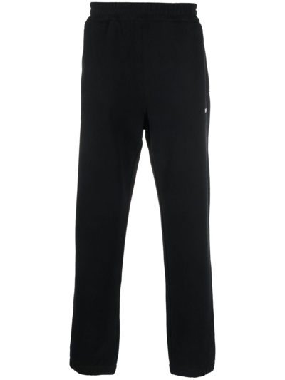Zegna Elasticated-waist Cotton Track Pants In Black