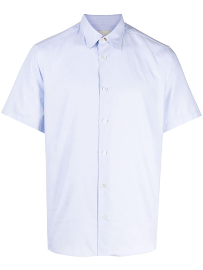 Paul Smith Short-sleeve Cotton Shirt In Blau