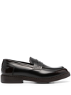 DOUCAL'S PENNY-SLOT LEATHER LOAFERS