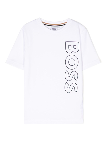 Bosswear Logo-print Crew-neck T-shirt In Weiss