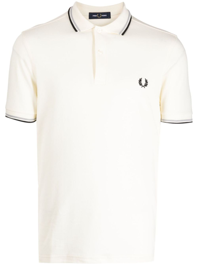 Fred Perry Poloshirt Mit Kontrastdetails In White