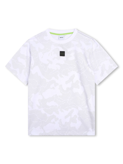 Bosswear Camouflage-print Cotton T-shirt In Weiss