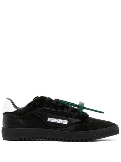 Off-white 5.0 Suede, Leather And Canvas Sneakers In Black