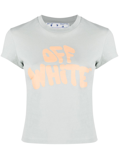 Off-white T-shirt Mit Logo-print In 0631 Medium Grey Nu