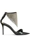 Giuseppe Zanotti Intriigo Crysta Sandals In Black In Schwarz