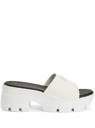 Giuseppe Zanotti Apocalypse Hot Platform Sandals In Weiss