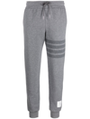 THOM BROWNE KNITTED SIDE-STRIPE TRACK PANTS