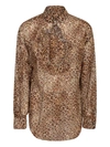 Dsquared2 Animal Print Ruffled Blouse In Multi