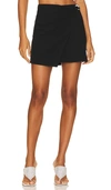 SIMKHAI EBONY WRAP MINI SKIRT