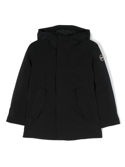 Colmar Kids' Logo-patch Hooded Jacket In Black