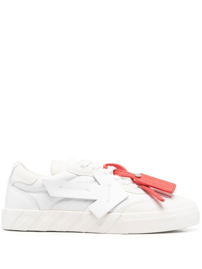 Off-white Vulcanized Low-top Sneakers In 101 White White