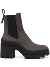 MONCLER ELASTICATED-ANKLE RIDGED-SOLE BOOTS