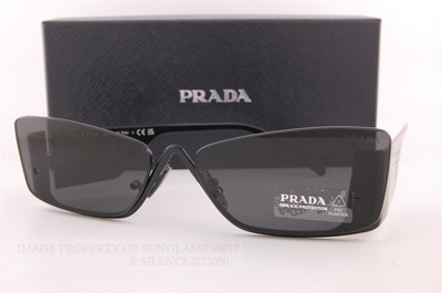 Pre-owned Prada Brand  Sunglasses Pr 59zs 1ab 06l Black/dark Grey For Women In Gray