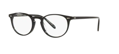 Pre-owned Oliver Peoples 0ov 5004 Riley-r 1005 Black Eyeglasses In Clear