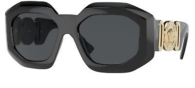 Pre-owned Versace Ve 4424u Black/grey 56/18/145 Women Sunglasses In Gray