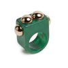 La Doublej Nefertiti Ring In Green