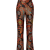 La Doublej High-rise Jacquard Cropped Pants In Sicomore Black