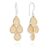 ANNA BECK GOLD PLATED STERLING SILVER DOTTED CHANDELIER EARRINGS