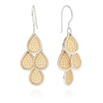 Anna Beck Gold Plated Sterling Silver Dotted Chandelier Earrings In Metallic