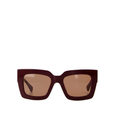 Bottega Veneta Eyewear Square Frame Sunglasses In Red