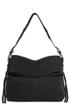 Aimee Kestenberg Bali Double Entry Bag In Black Nubuck