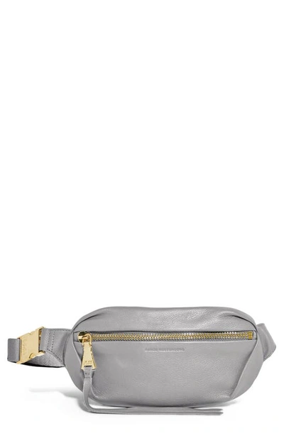 Aimee Kestenberg Milan Leather Belt Bag In Cool Grey