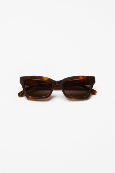 House Of Dagmar Angled Sunglasses In Havana