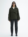 House Of Dagmar Aviator Wool Jacket In Moss Green