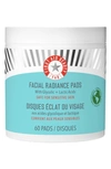 First Aid Beauty Facial Radiance Pads With Glycolic + Lactic Acids 60 Pads / Pack