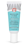 FIRST AID BEAUTY BRIGHTEN + GLOW EYE CREAM WITH NIACINAMIDE, 0.5 OZ