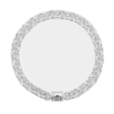 Le Gramme 21g Entrelacs Chained Logo In Silver
