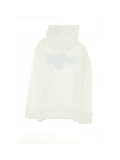 Versace Kids Logo Embellished Long Sleeved Hoodie In White