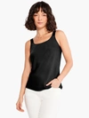 Nic + Zoe Stretch Cotton Tank Top In Black