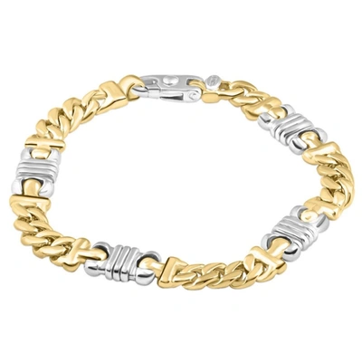 Pompeii3 Men's Figaro 14k Gold (62gram) Or Platinum (99gram) 9mm Link Bracelet 8.75"