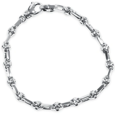 Pompeii3 Men's Link 14k Gold (19gram) Or Platinum (30gram) 5mm Bracelet 8.5" In Silver