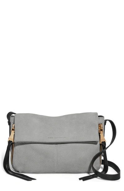 Aimee Kestenberg Bali Leather Crossbody Bag In Cool Grey Black