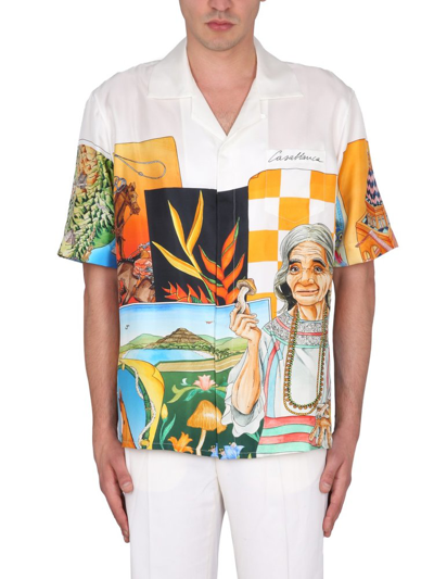 Casablanca Silk Maria Shirt In Multicolor