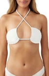 O'neill Saltwater Solids Embry Bikini Top In Vanilla