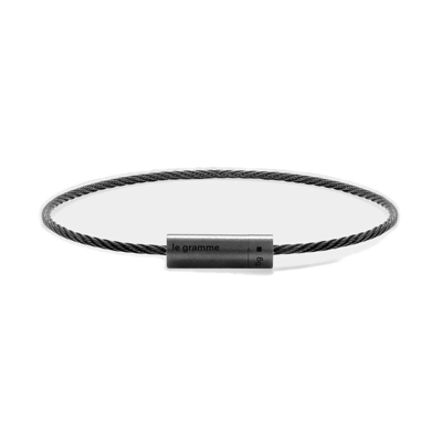 Le Gramme Le 5g Brushed Ceramic Cable Logo In Black