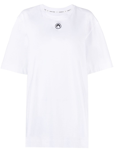 Marine Serre Crescent Moon-print T-shirt In White