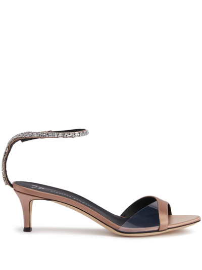 Giuseppe Zanotti Leeah 50mm Crystal-embellished Sandals In Pink