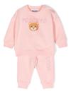 MOSCHINO LOGO-EMBOSSED STRETCH-COTTON TRACKSUIT (SET OF TWO)