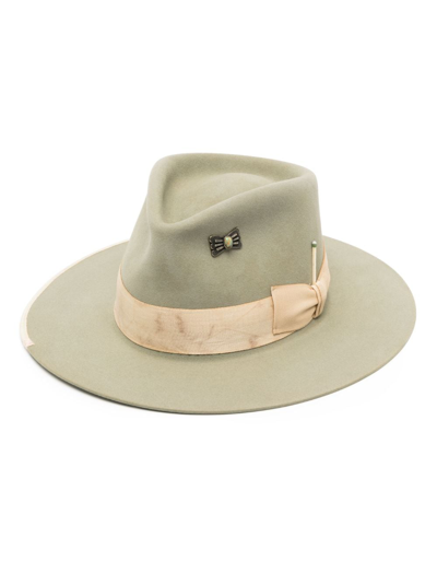 Nick Fouquet Tea Ceremony Wool Felt Fedora In Green