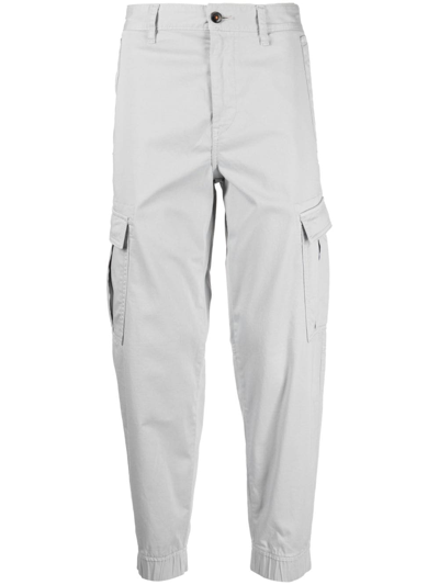 Hugo Boss Tapered Cargo Trousers In Blue