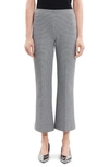 Theory Slim Houndstooth Kick Flare Pants In Black Multi